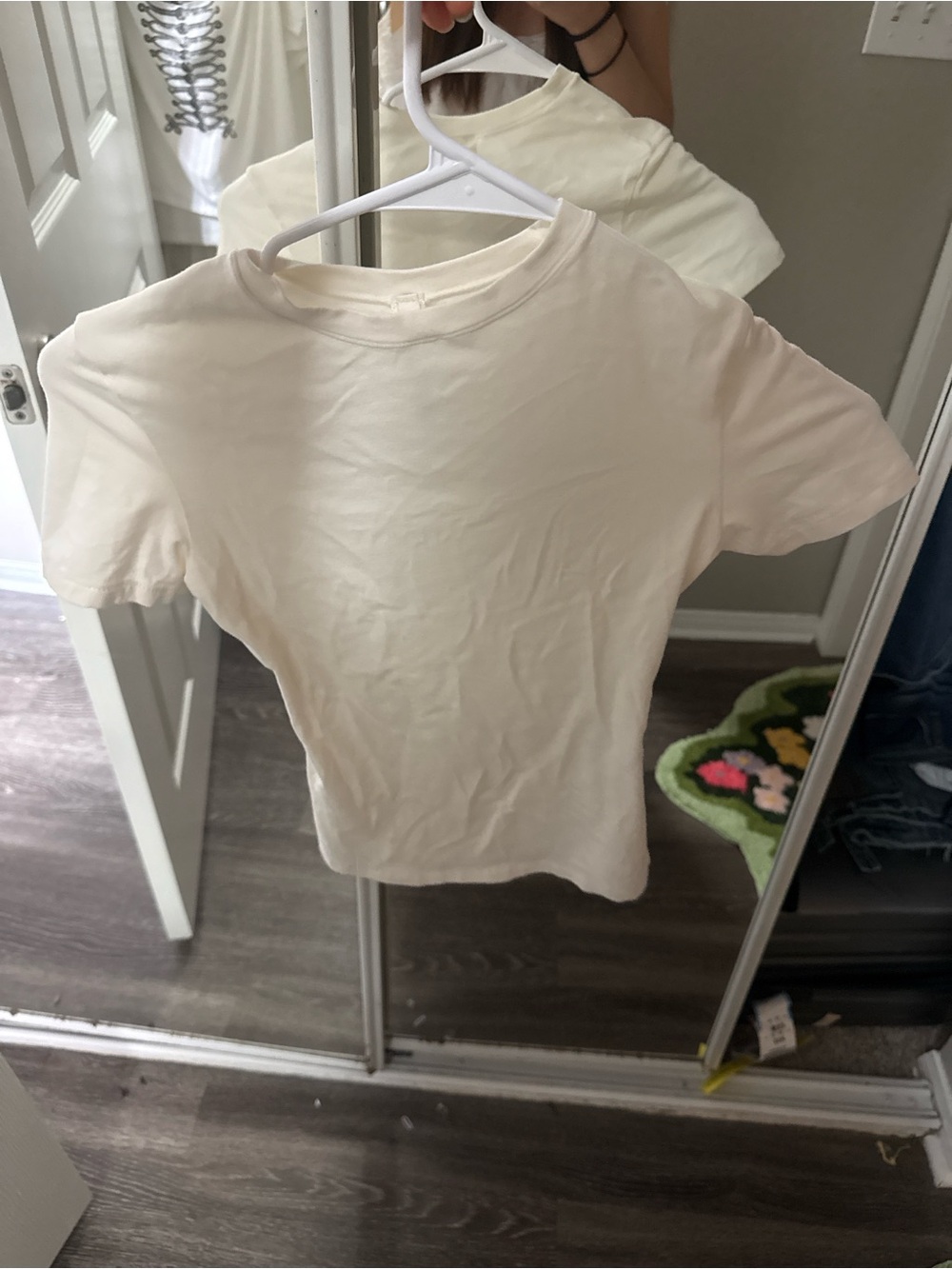 SKIMS Cream Short Sleeve Crewneck Tee